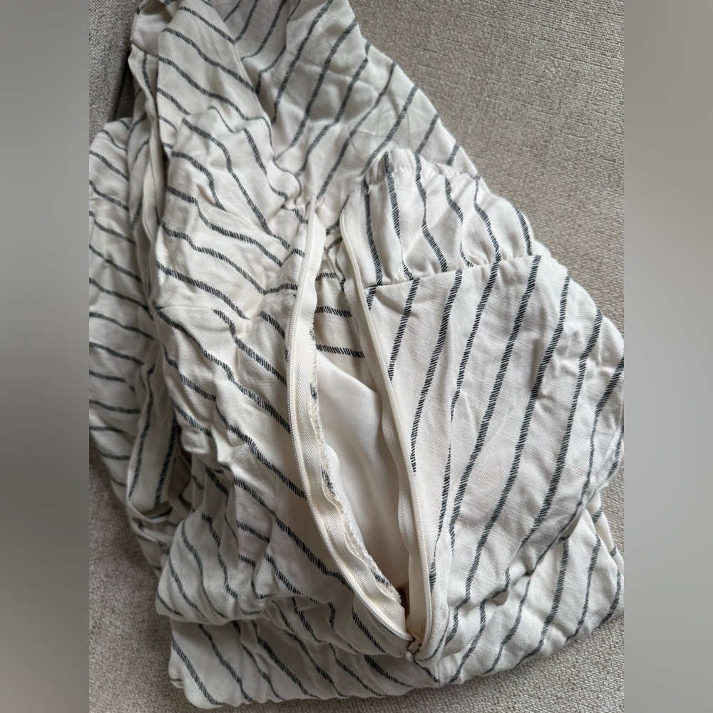 NWT Wild Fable Striped Halter Neck Maxi Dress - Cream white/Black - XS - Picture 8 of 11